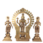 Superfine Brass Tirupati Balaji with Bhudevi & Sridevi Set | 23" Divine Trio | 23kg Temple Grade Masterpiece | Sacred Murti Set | Jaipurio